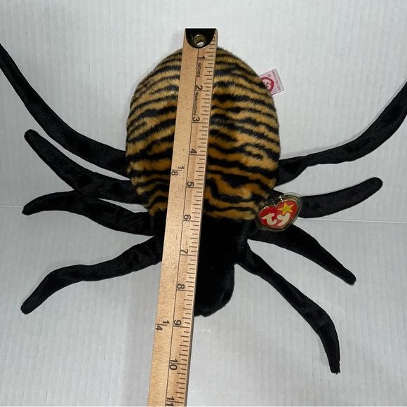 TY Original Beanie Buddy Spinner the Spider Tiger‎ Striped Body Plush - Picture 9 of 14